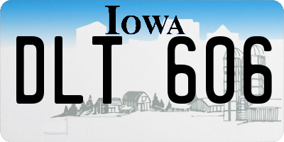 IA license plate DLT606
