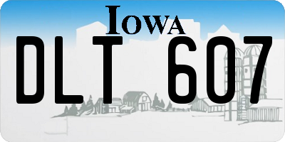 IA license plate DLT607