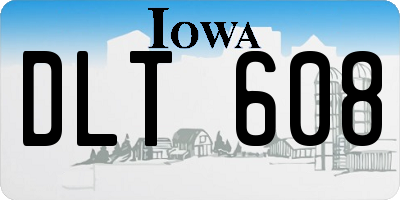 IA license plate DLT608