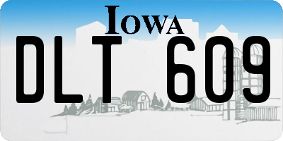 IA license plate DLT609