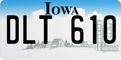 IA license plate DLT610