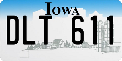 IA license plate DLT611