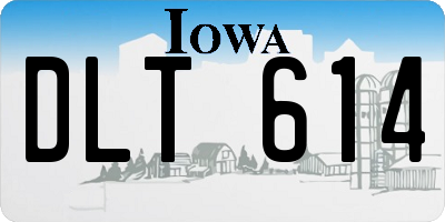 IA license plate DLT614