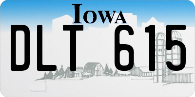 IA license plate DLT615