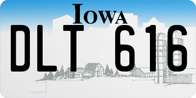 IA license plate DLT616