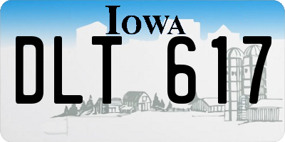 IA license plate DLT617