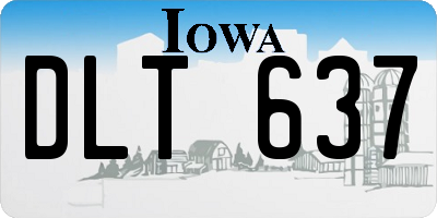 IA license plate DLT637