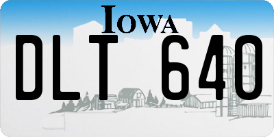 IA license plate DLT640