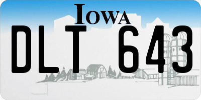 IA license plate DLT643