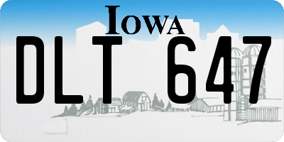 IA license plate DLT647