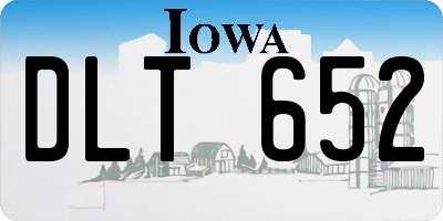 IA license plate DLT652