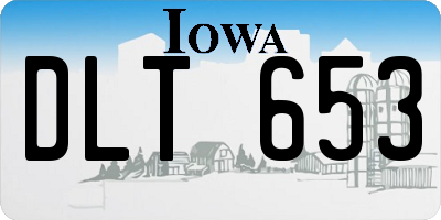 IA license plate DLT653