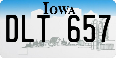 IA license plate DLT657