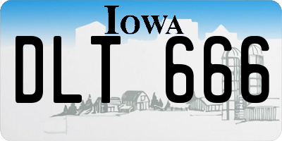 IA license plate DLT666