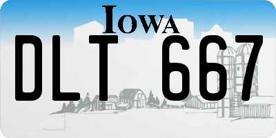 IA license plate DLT667