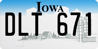IA license plate DLT671