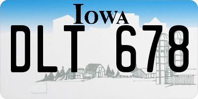 IA license plate DLT678