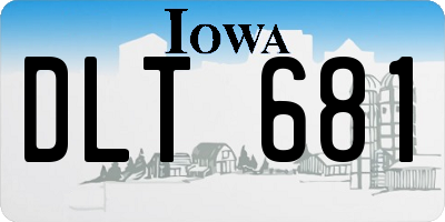 IA license plate DLT681
