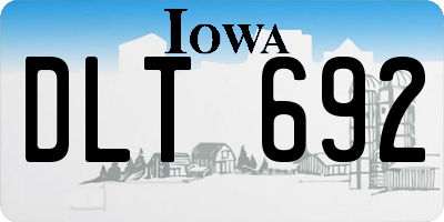 IA license plate DLT692