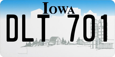 IA license plate DLT701