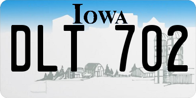 IA license plate DLT702