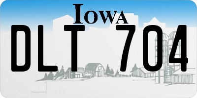 IA license plate DLT704