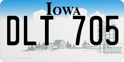 IA license plate DLT705