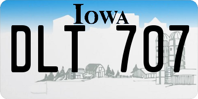 IA license plate DLT707