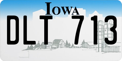 IA license plate DLT713