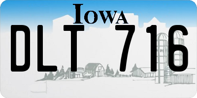 IA license plate DLT716