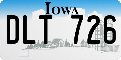 IA license plate DLT726
