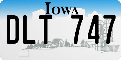 IA license plate DLT747