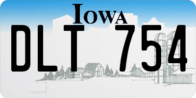 IA license plate DLT754