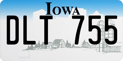 IA license plate DLT755