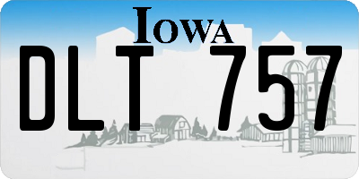 IA license plate DLT757