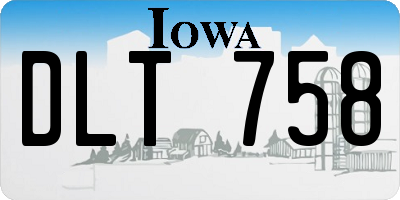 IA license plate DLT758