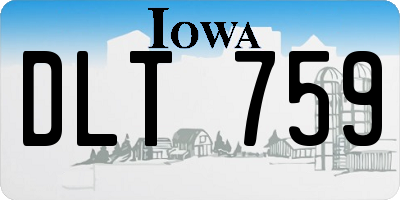 IA license plate DLT759