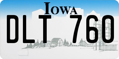 IA license plate DLT760