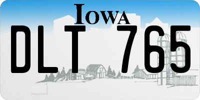 IA license plate DLT765