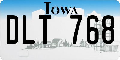 IA license plate DLT768