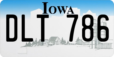 IA license plate DLT786