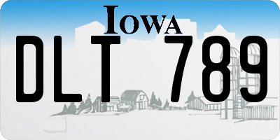IA license plate DLT789