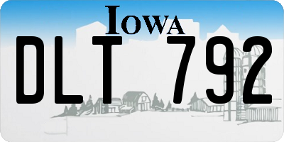 IA license plate DLT792