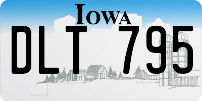 IA license plate DLT795