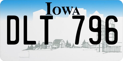 IA license plate DLT796