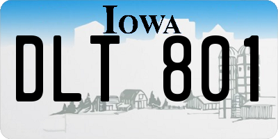 IA license plate DLT801