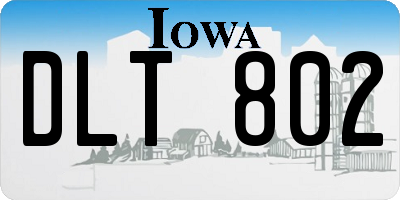 IA license plate DLT802