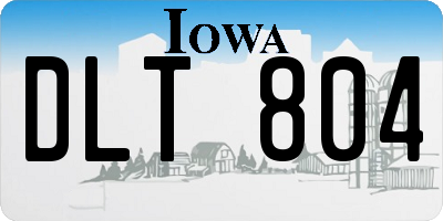 IA license plate DLT804
