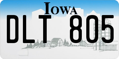 IA license plate DLT805