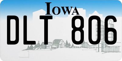 IA license plate DLT806